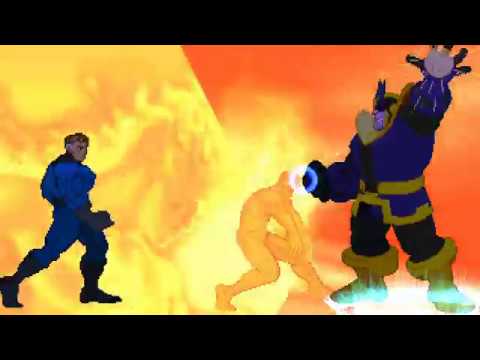 🎮 Mugen Marvel - Fantastic Four - Human Torch And Mr Fantastic Vs Thanos 🎮