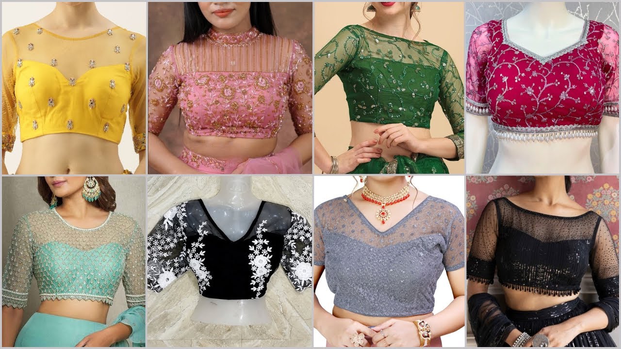 ✨ Net Blouse Designs 2025 | 💖Net Embroidery Blouse Designs | Latest Net Blouse Design Front Side ✨
