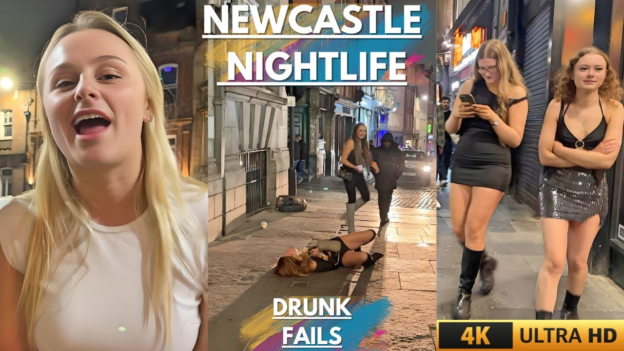 🔥 Newcastle Nightlife at 2AM! Drunk Girls, High Heels & Chaos in the Cold! 🍻😂