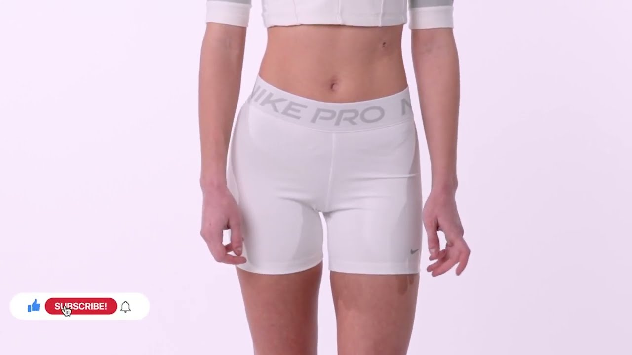 😍 Nike Pro Try On - White Nike Pro Shorts - Super Slow Motion - 4k 😍