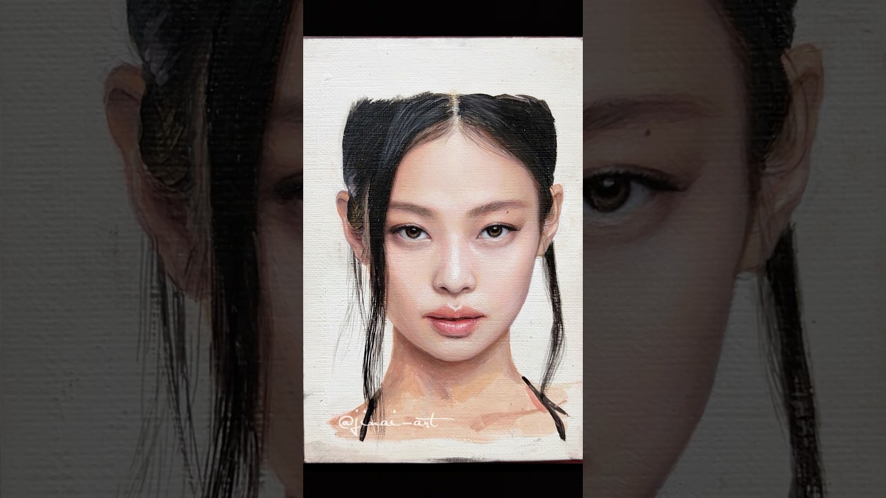 加了一点细节 #oilpainting #art #jennie #blackpink #oilpainting