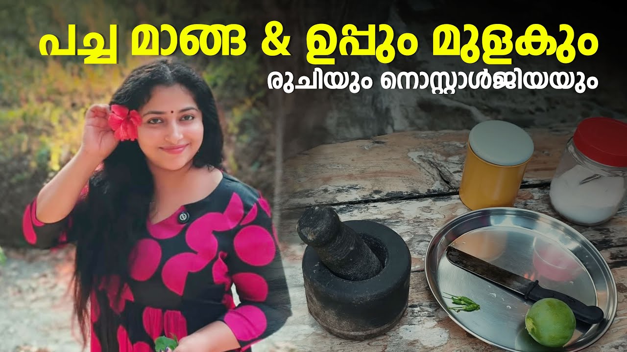 🥭 Pacha Manga | Uppum Mulakum Vibes 🌿| Anusithara Vlog |#RawMango #UppumMulakum