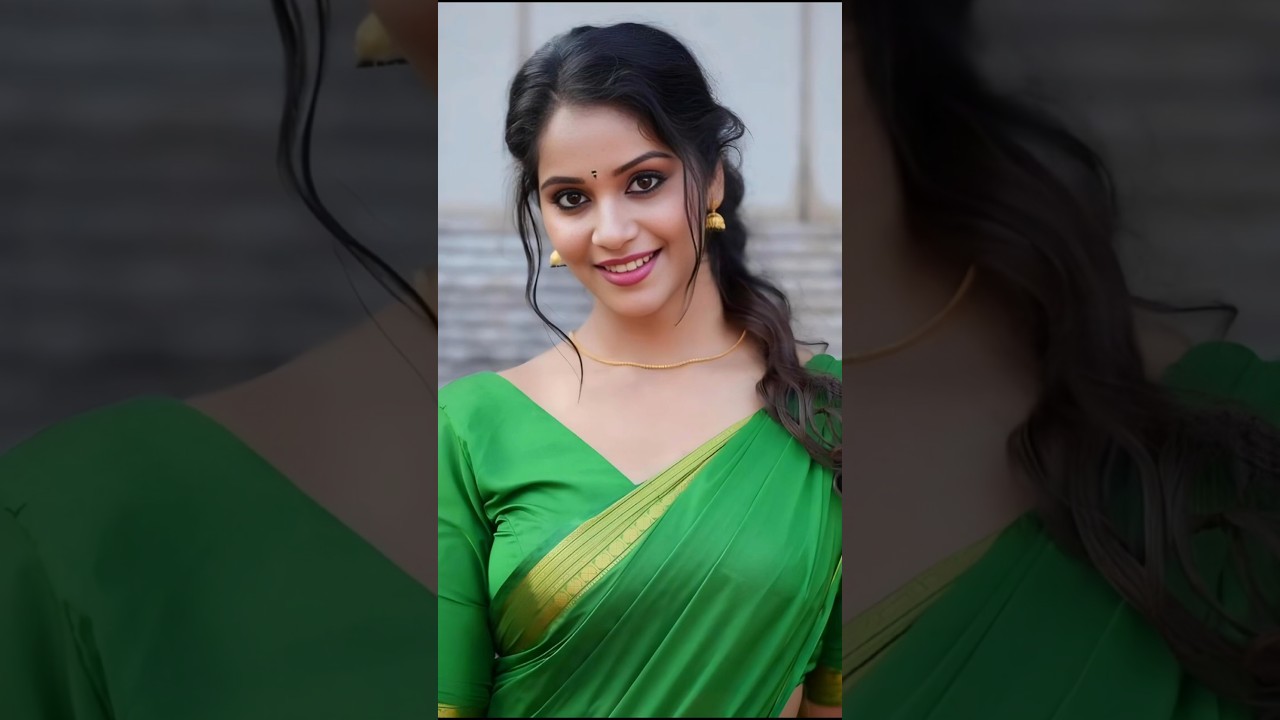 💥 Ponnu Ash Saree Photoshoot 💃‍| Mesmerizing Beauty in Every Frame 🔥 #viralvideo #shortsfeed