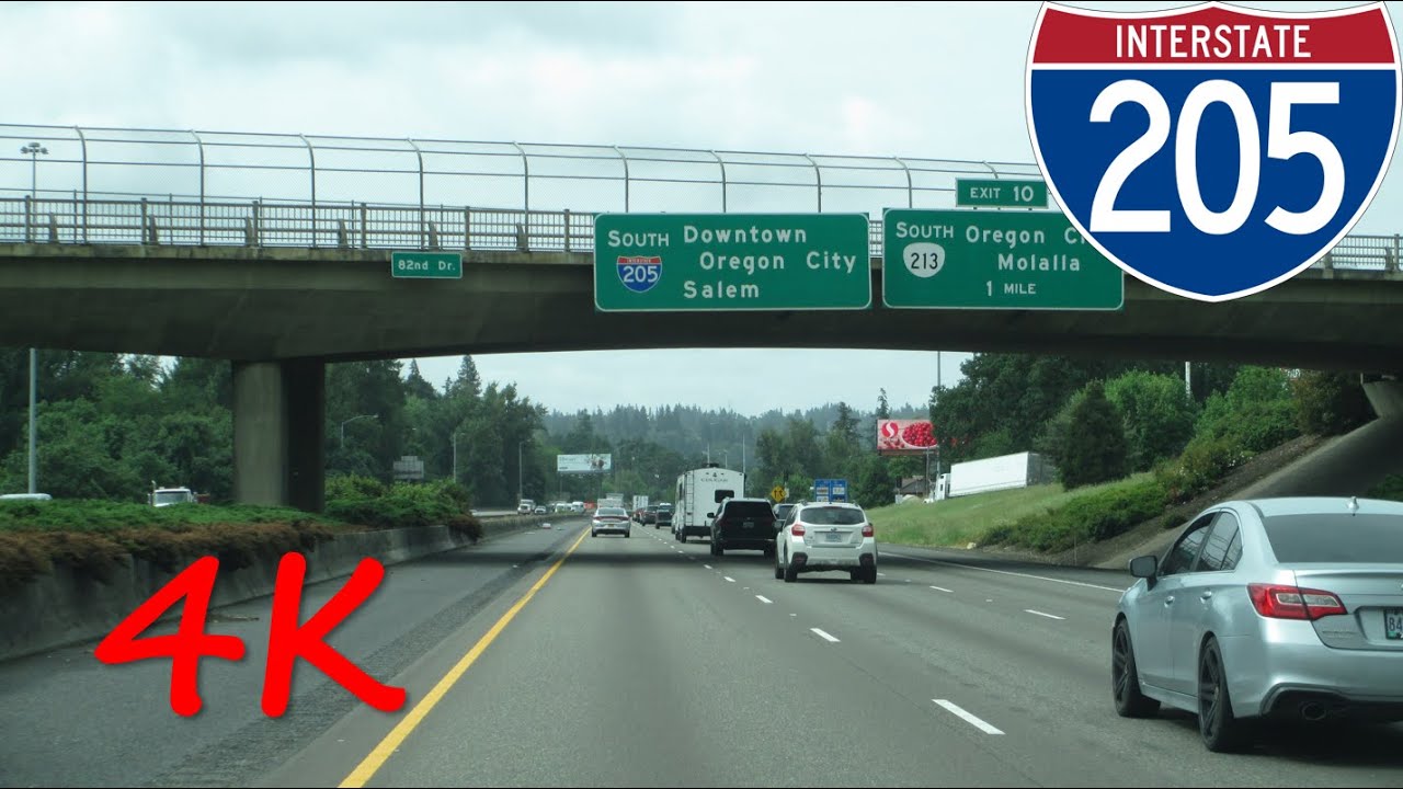 ⁴ᴷ Portland Bypass (Interstate 205) southbound [4K VIDEO]