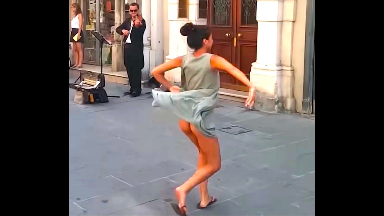 💃 Rima Baransi dancing in Trieste, Italy with violinist Ivo Remenec [Horizontally stabilized]