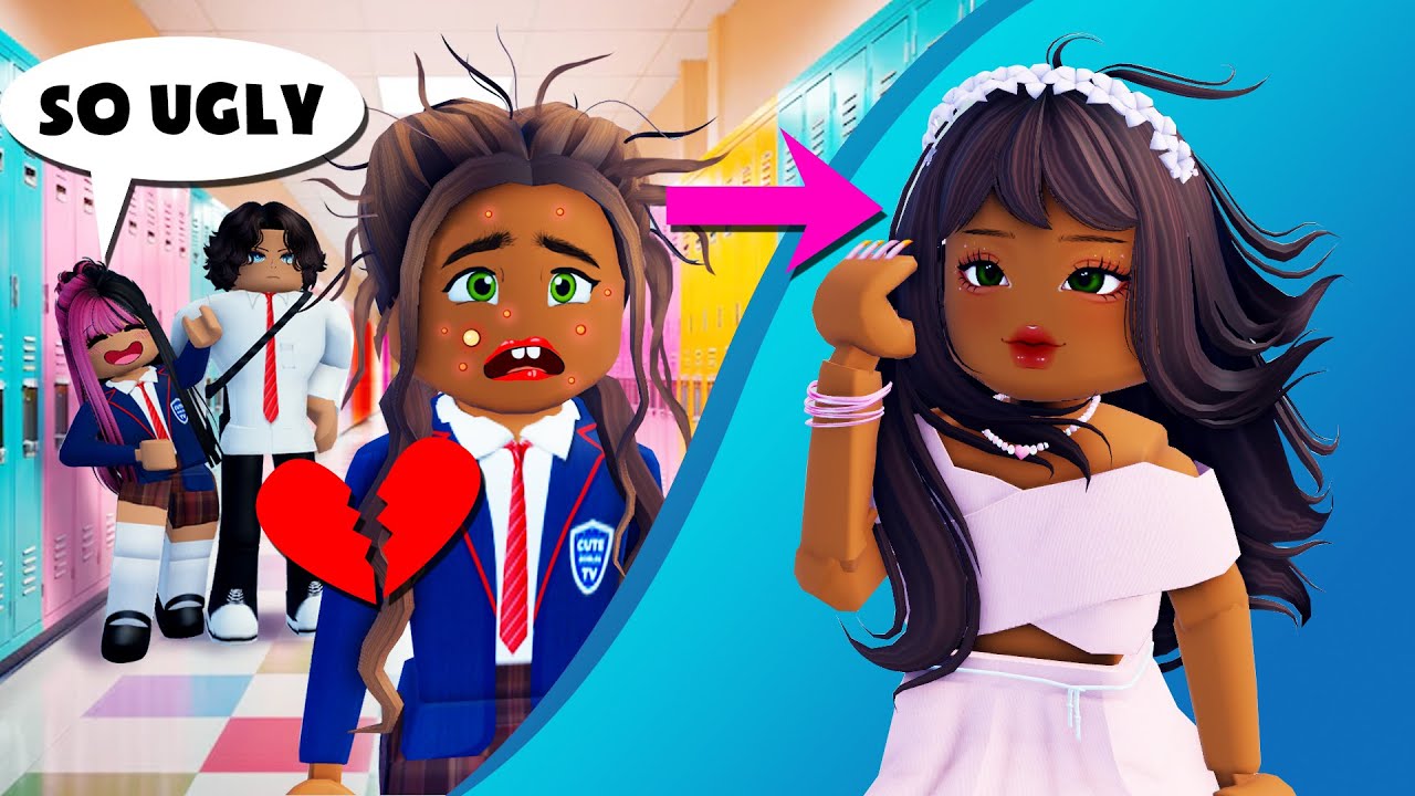 💖 School Love 37:  Ugly Girl Becomes Beautiful girl | Cute Roblox TV