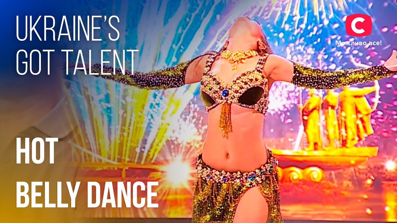 🔥 Sexy and explosive! Girl in gold doing belly dance 💃 | Amazing Auditions | Got Talent 2023