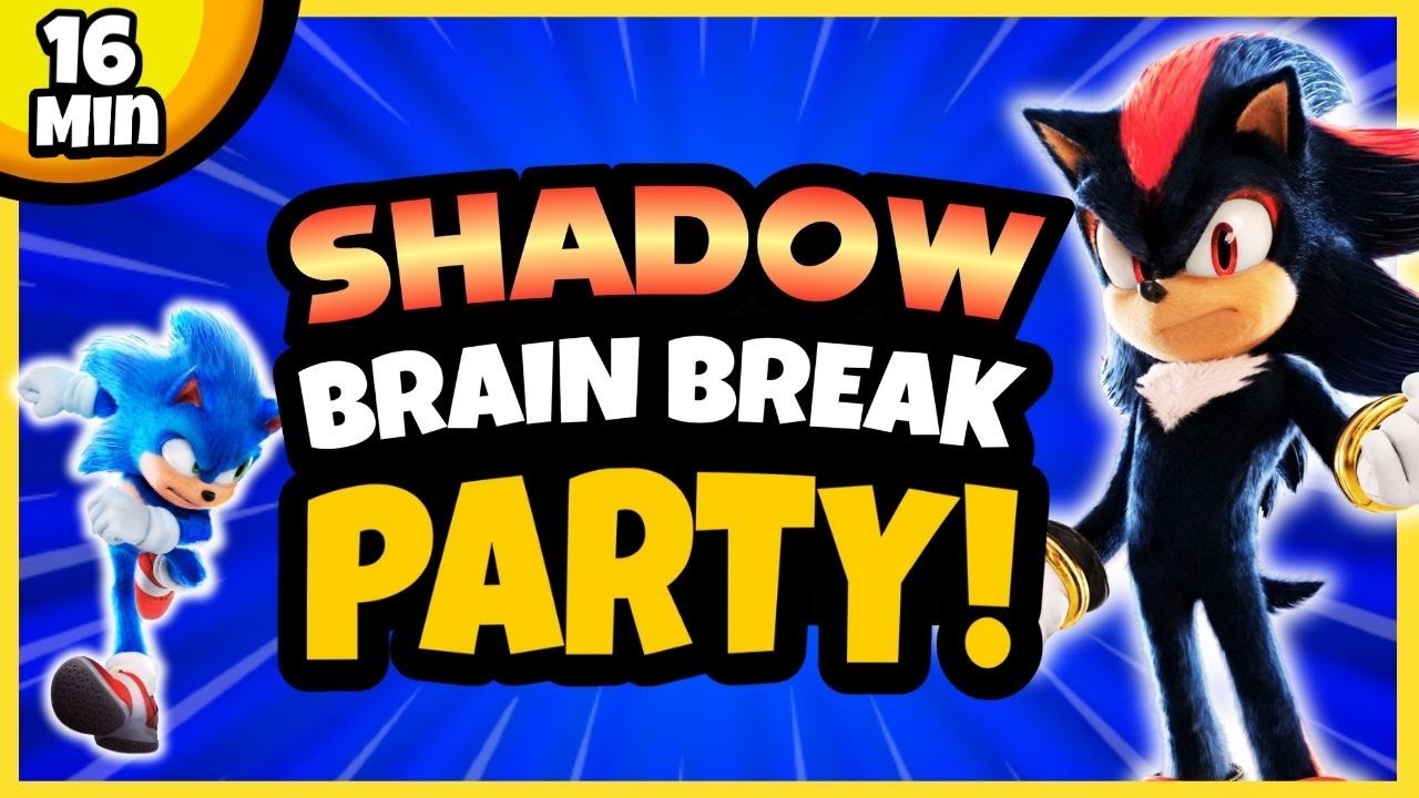 🔥 Shadow Brain Break Party! | Sonic & Shadow Just Dance & Run | Brain Break for Kids