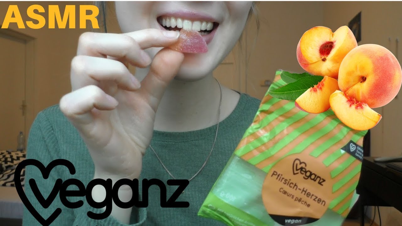 🍑 SOFT GUMMY PEACHES ~ Relaxing *ASMR* Eating Sounds