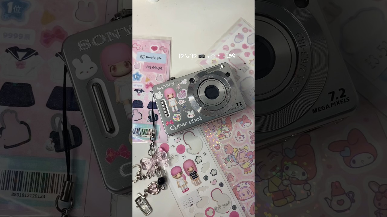 ˚⋆୨୧˚ sony cybershot dsc w55 🎀 #digicam #digitalcamera #aesthetic #pinterest #deco #shorts