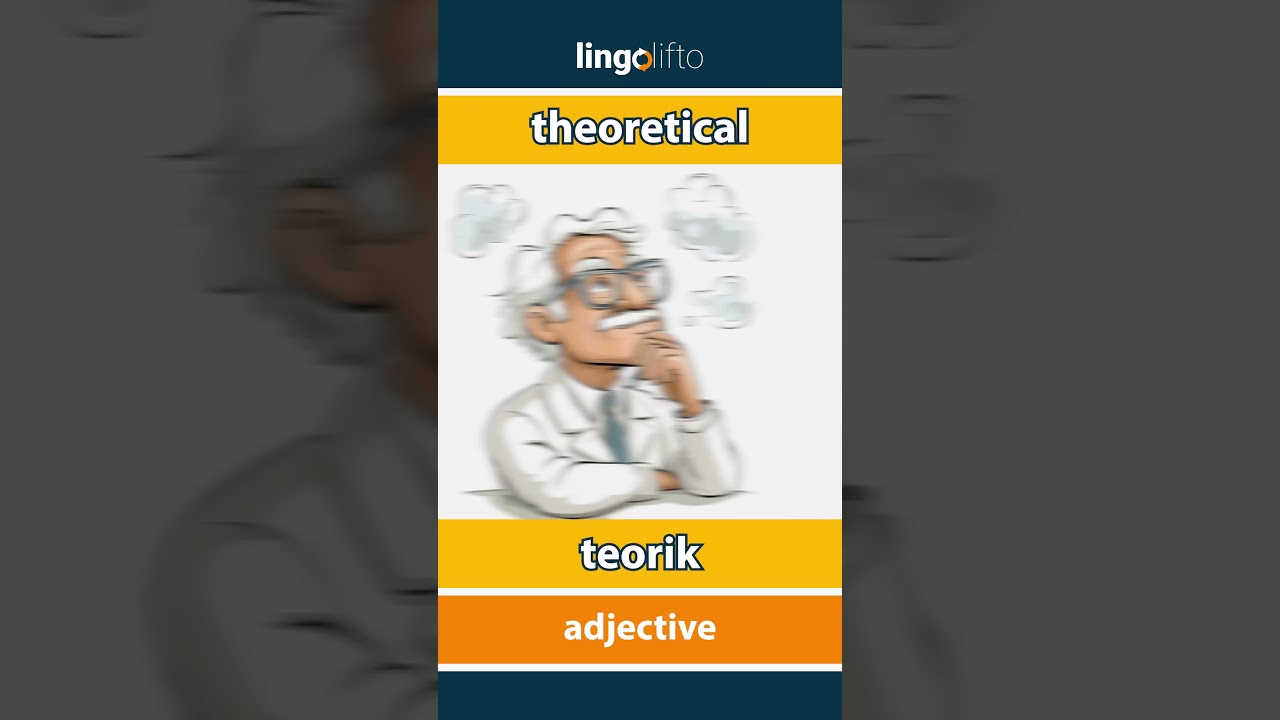 🇬🇧🇹🇷 theoretical - teorik : learn English : İngilizce öğrenelim : vocabulary builder