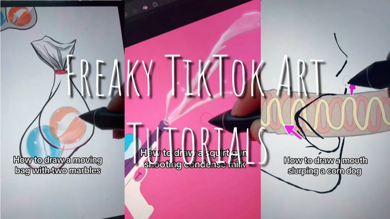 𝓕𝓻𝓮𝓪𝓴𝔂 TikTok Art Tutorials Part 1