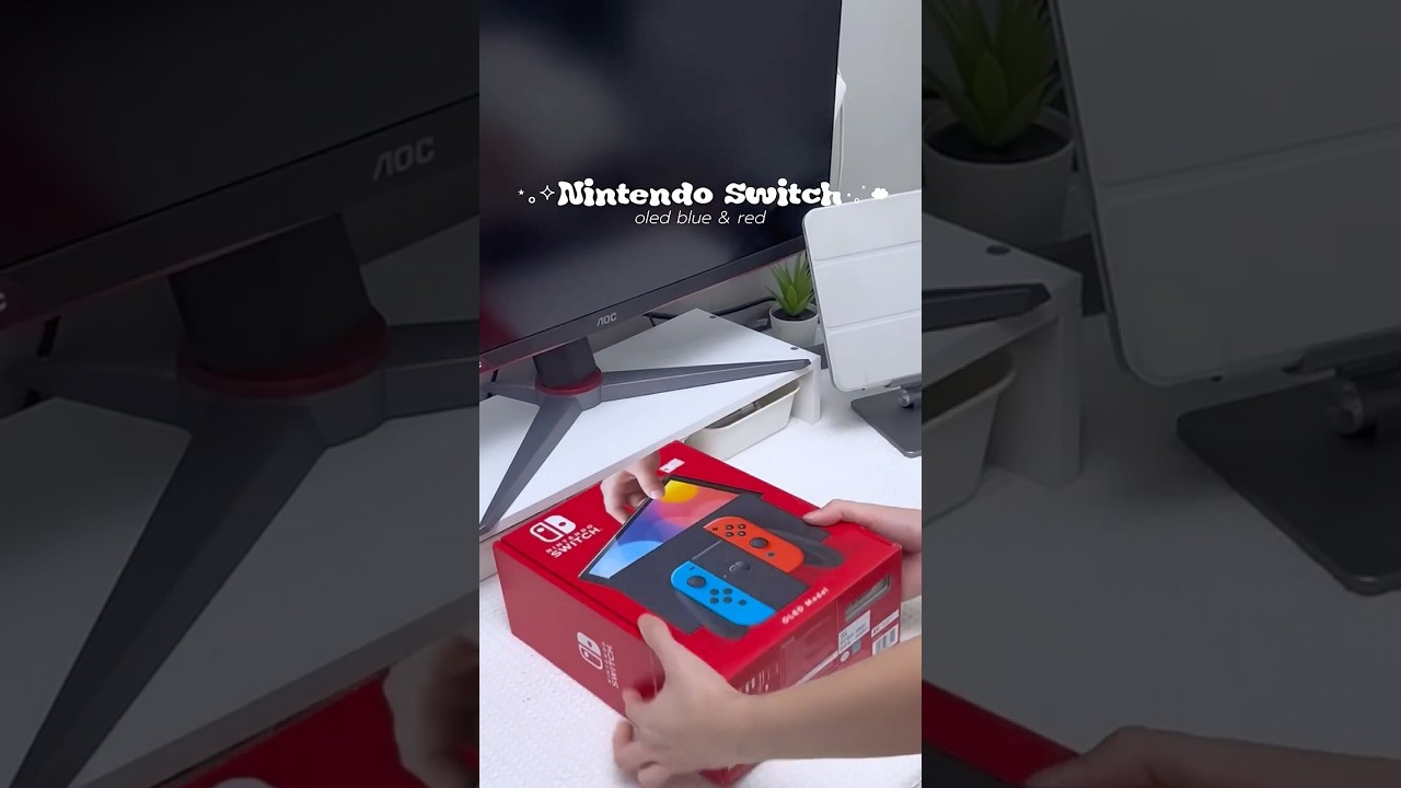 ˙✧｡˚ unboxing nintendo switch oled 🫧 ♡˖ ° #nintendo #unboxing #nintendoswitch #nintendoswitcholed