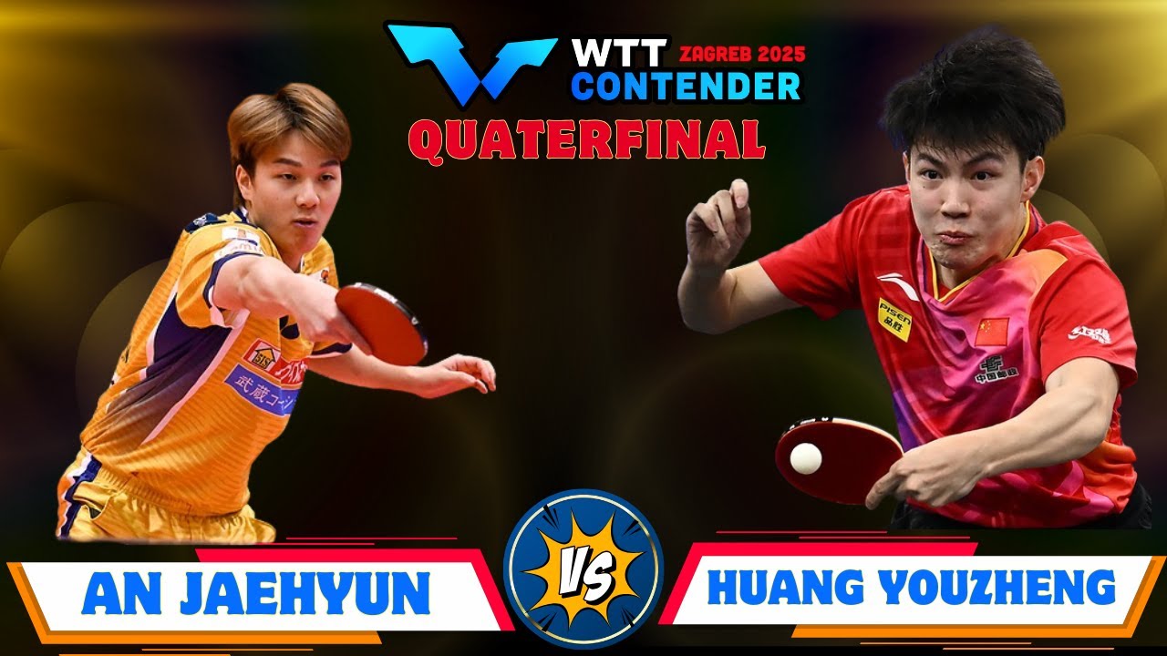 안재현 vs 黃鈺仁 | WTT Star Contender Zagreb 2022 Quarterfinal Highlights | EPIC Table Tennis Showdown!