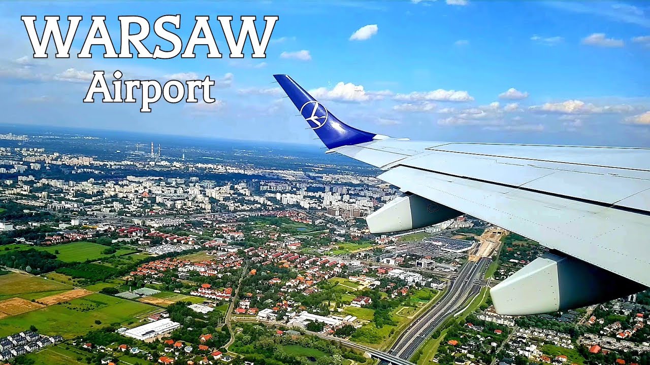 🇵🇱 WARSAW Airport - airplane landing and taking off in 4K, Poland