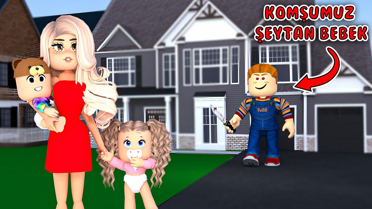 👩‍👧‍👦 YENİ KOMŞUMUZ ŞEYTAN BEBEK EVİMİZE GİRDİ 😱 KOMİK HİKAYE | ROBLOX Bloxburg RP !
