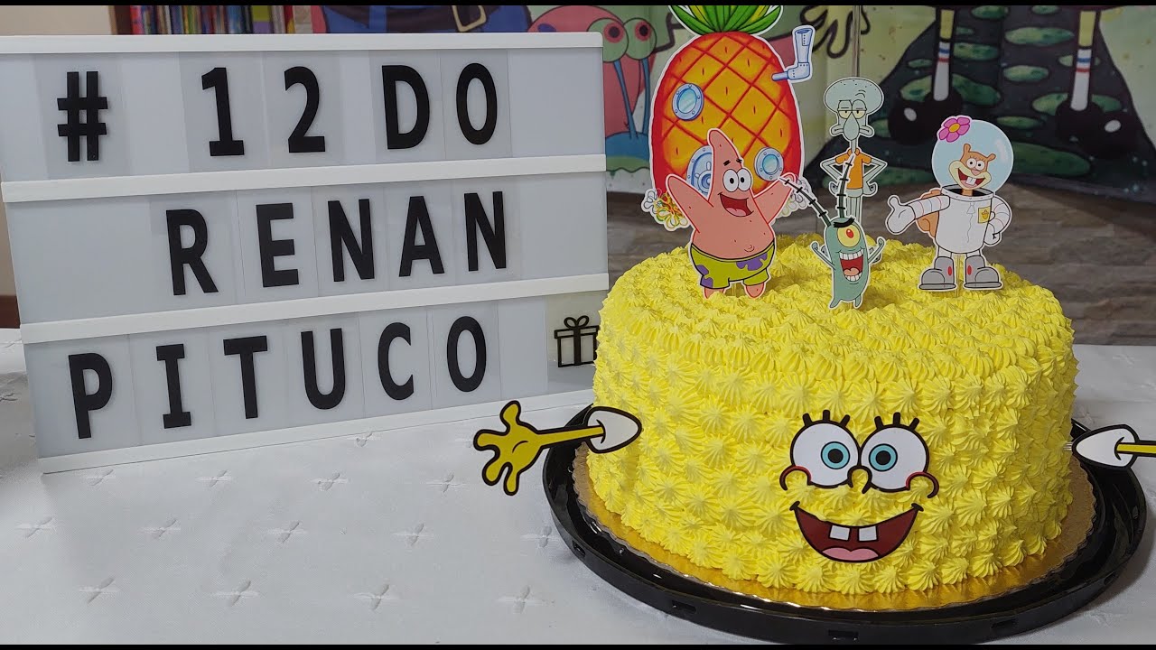 05-07-22  Comemorando meus 12 anos com meus amigos da escola!  #RenanPituco #BobEsponja