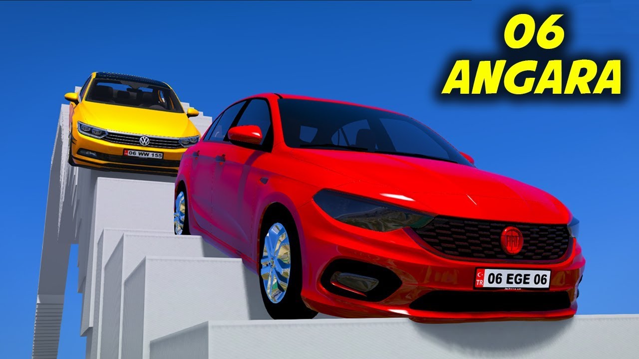 06 Angara Plaka Arabalar Merdiven Parkurunda Yarışıyor - GTA 5 MODS