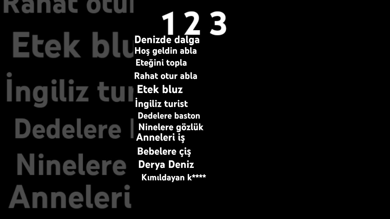 1 2 3 denizde dalga hoşgeldin abla eteğini topla rahat otur abla etek bluz İngiliz turist