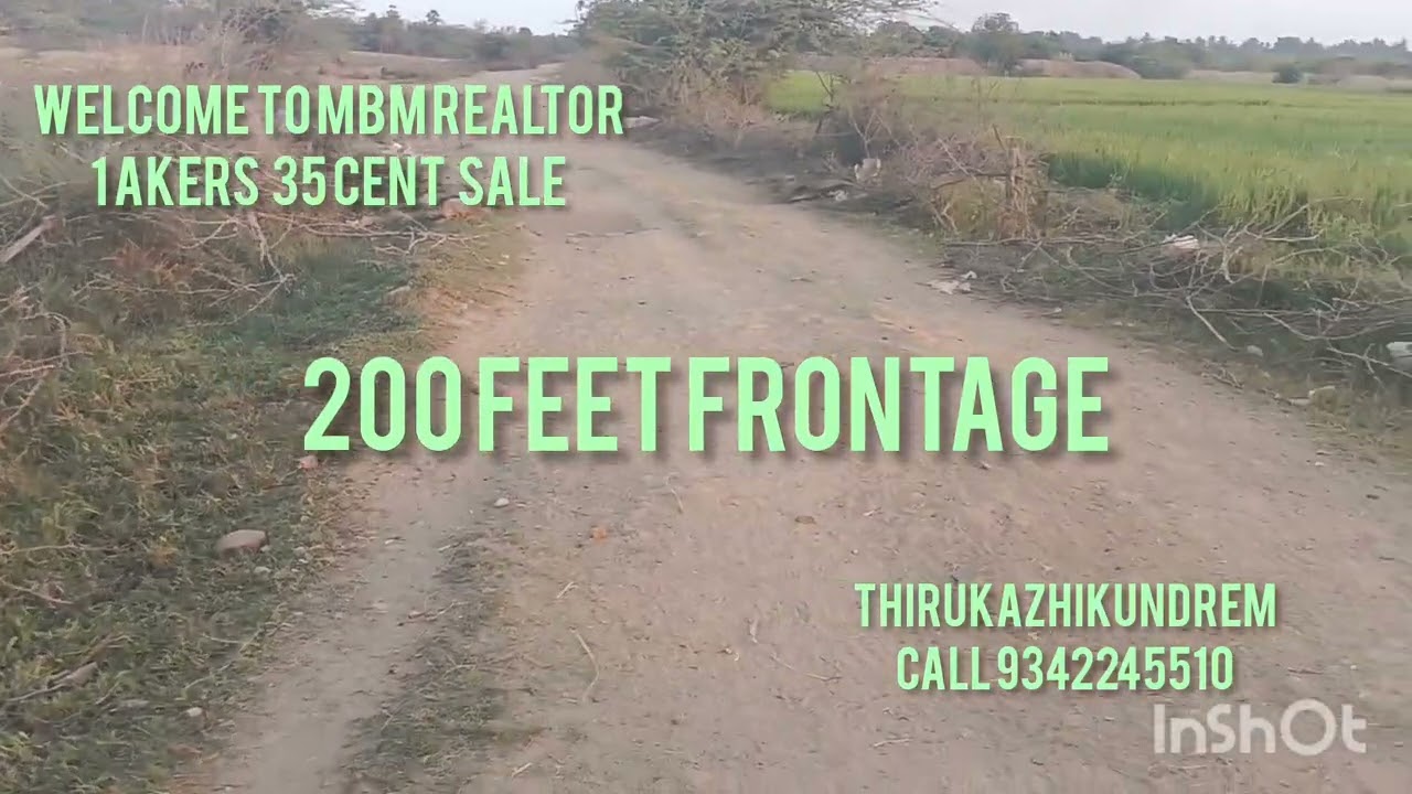 1 aker 35 cent nanjai land thirukazhikundrem  35 laks per akers only call 9342245510