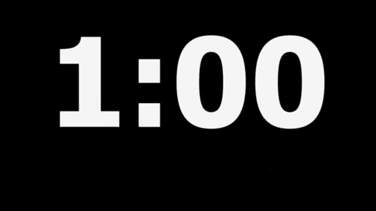 1 Dakika sayaç ve geri sayım tik tak sesi |1 minute countdown timer |plank hareketi
