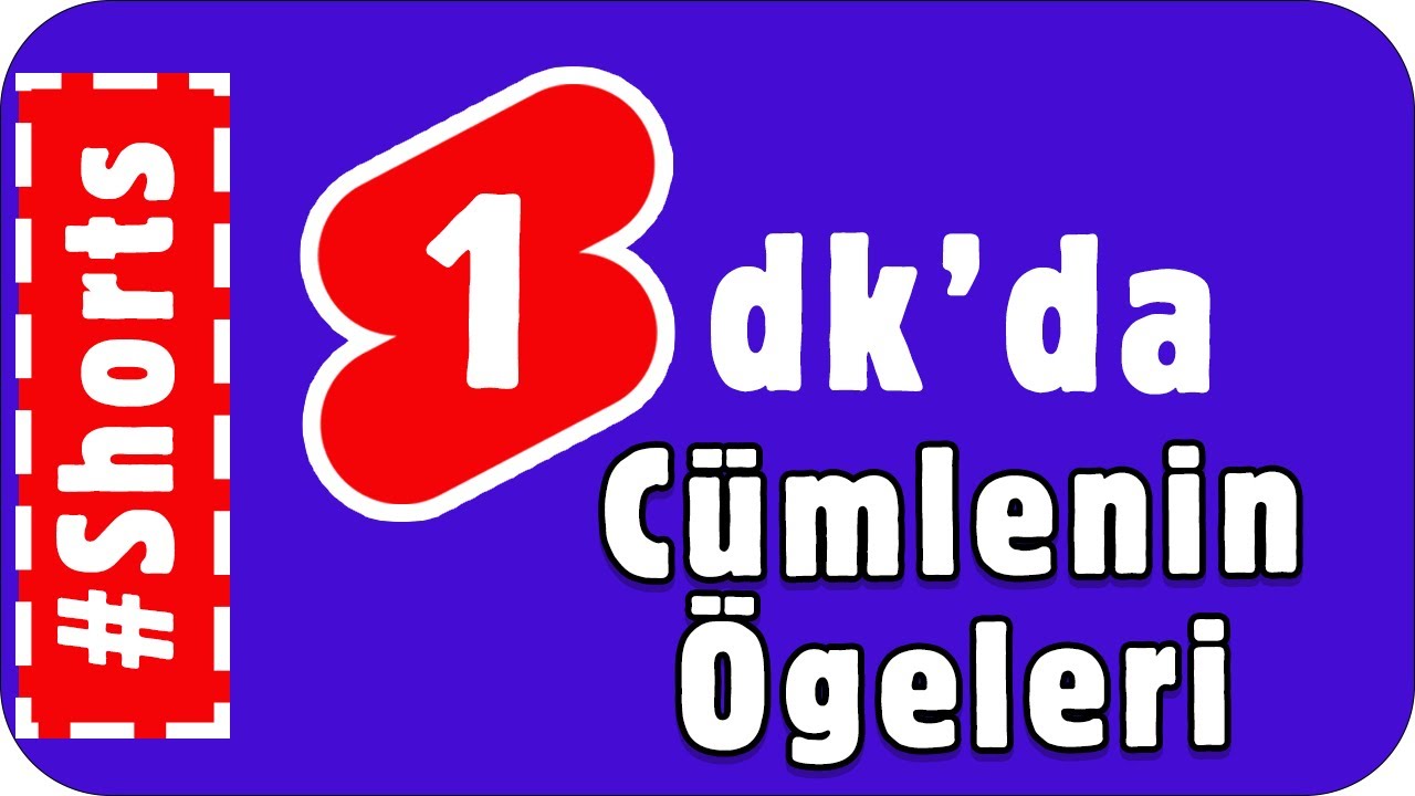 1 DAKİKADA CÜMLENİN ÖGELERİ  #shorts