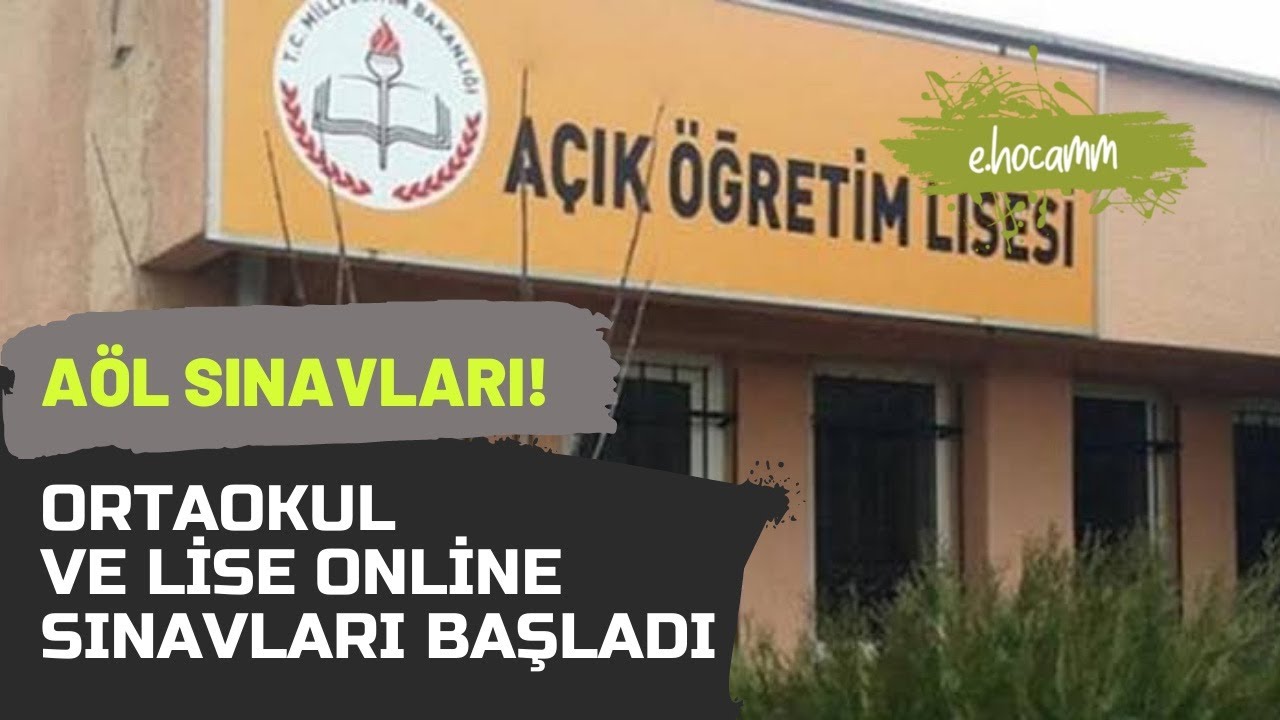 1. DÖNEM ONLİNE SINAVLAR BAŞLADI AÇIKÖĞRETİM LİSE-ORTAOKUL ONLİNE SINAVA NASIL GİRİŞ YAPILIR DİKKAT!