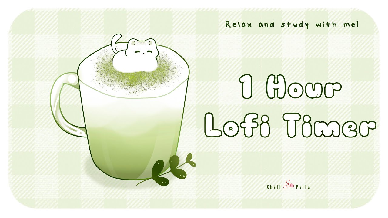 1 Hour - Relax & study with me Lofi | Matcha Cat #timer #1hour #1hourloop #lofi #relaxing #calm