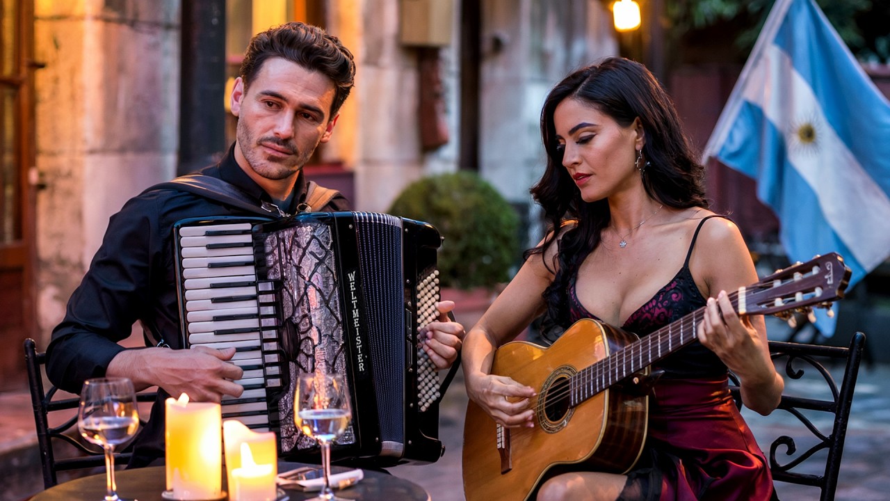 1 Hour of Romantic Tango Music – Accordion & Guitar in Buenos Aires Streets