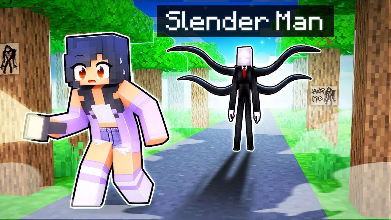 1 NIGHT With SLENDER MAN In Minecraft!