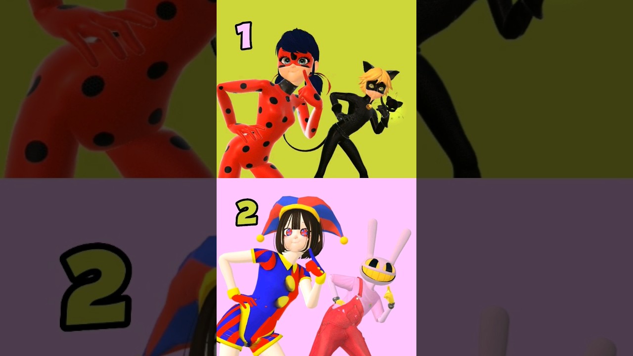 1 or 2? #theamazingdigitalcircus #pomni #ladybug #animation #sonic #memes #shorts #circus #tadcedit