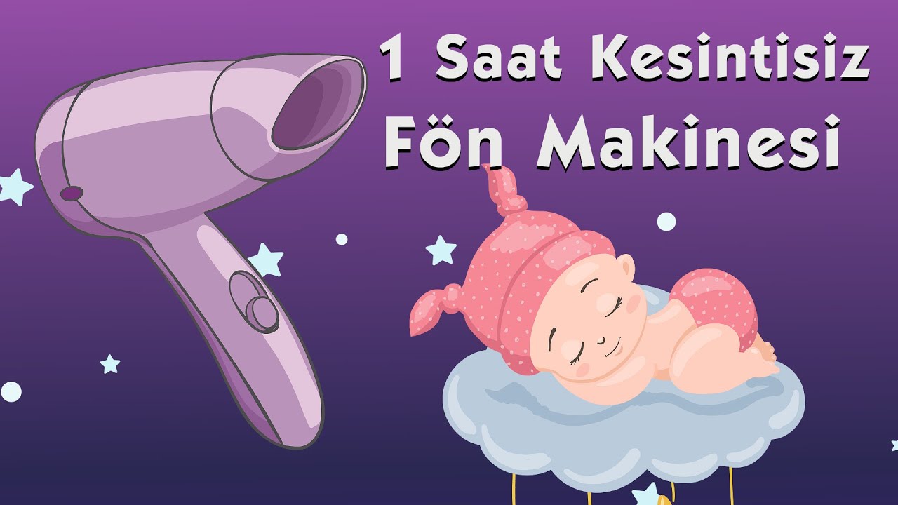 1 Saat Fön Makinesi Sesi Bebekler İçin Uyku Ortam Sesi 😴💤💤
