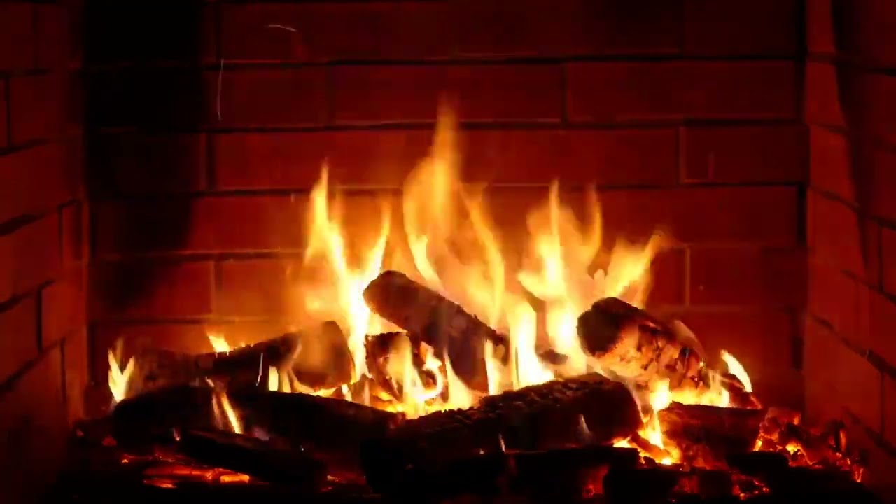 1 Saat Piyano eşliğinde şömine 🔥 Fireplace with piano.