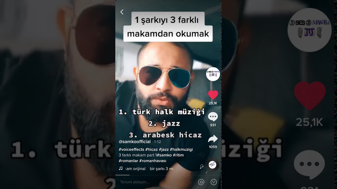 1 Ses 3 Makam (yok böyle nağmeler) 😱😱❤️ İnsta hesabı @samkosamko_ 🙏🌹