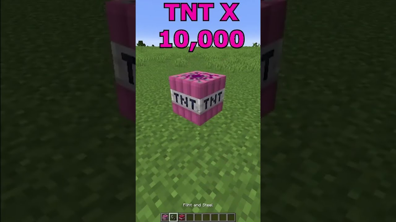 1 TNT Vs 1 Million TNT Minecraft #shorts