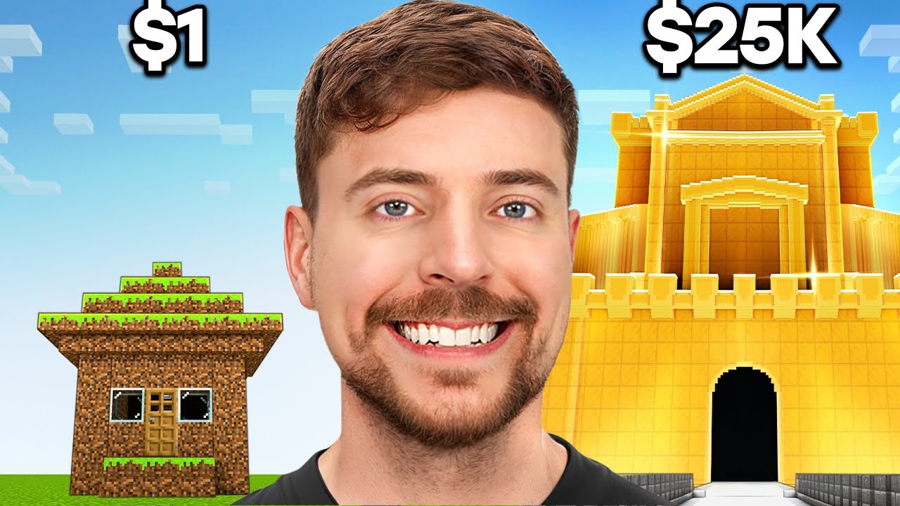 $1 vs $25,000 Minecraft Build Challenge