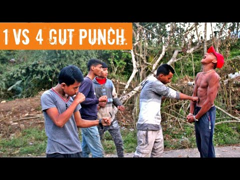 1 VS 4 GUT PUNCH - HARD GUT PUNCH || ANISH FITNESS ||