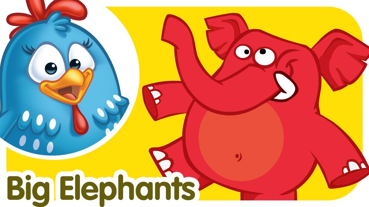 10 Big Elephants | Lottie Dottie Chicken | Nursery Rhymes For Kids