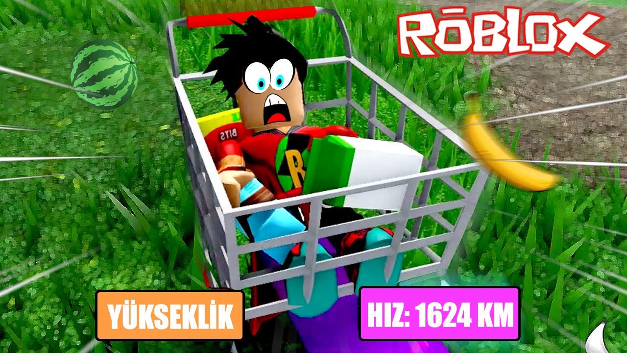 10 BİN METREDEN ALIŞVERİŞ ARABASIYLA KAYDIM!! Roblox Sled ragdoll Simulator