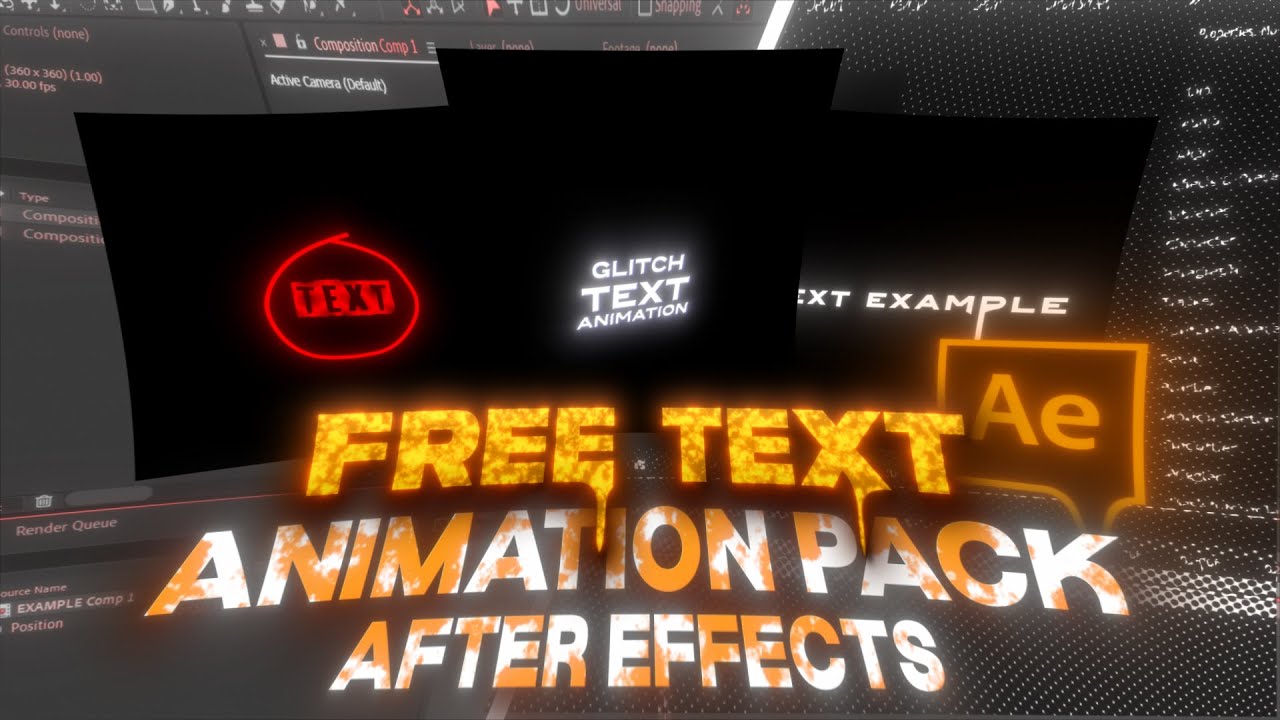 10 Free Text Animations Pack For After Effects - Text Presets For Edits