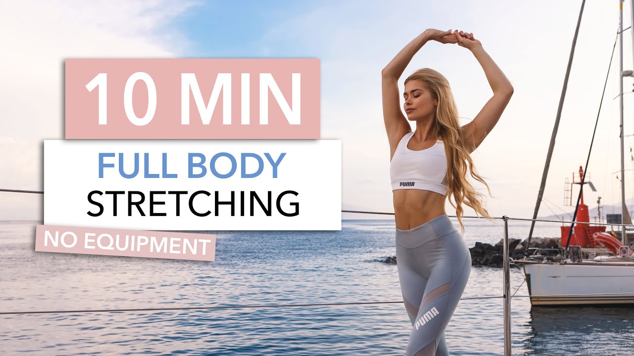 10 MIN FULL BODY STRETCH - a simple routine for tight muscles & flexibility I Pamela Reif