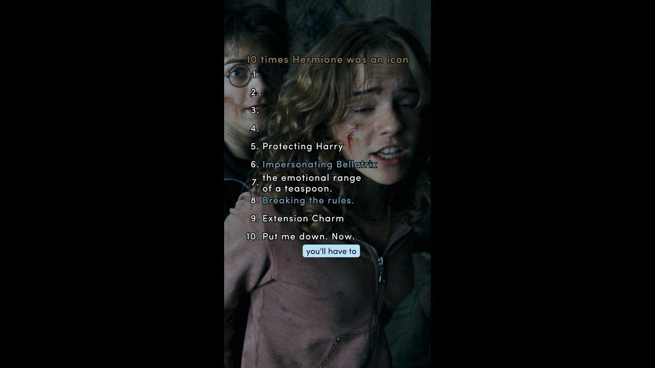10 of Hermione's most iconic moments #HarryPotter #HermioneGranger