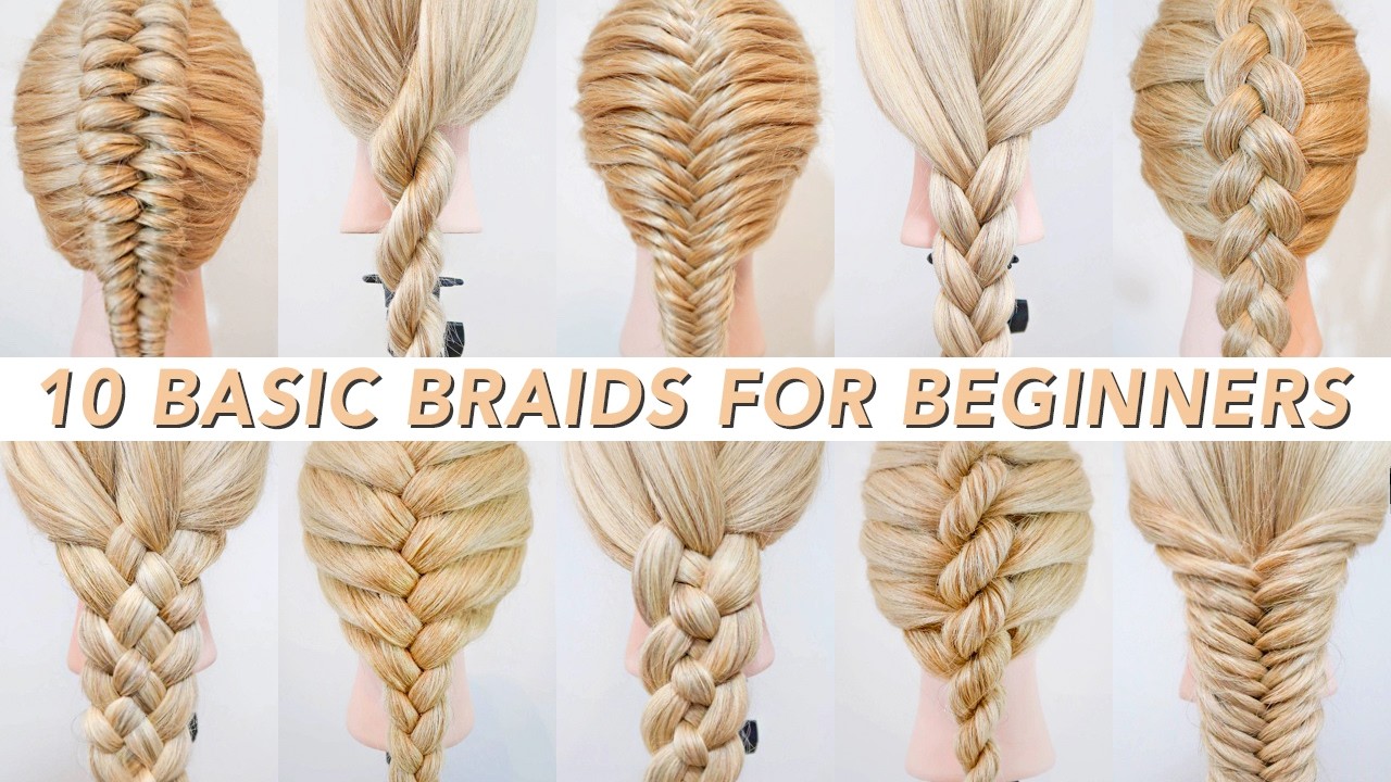 10 Simple Braids For Beginners - How To Braid Hair ⭐️ Cute & Easy Summer Hairstyles ⭐️