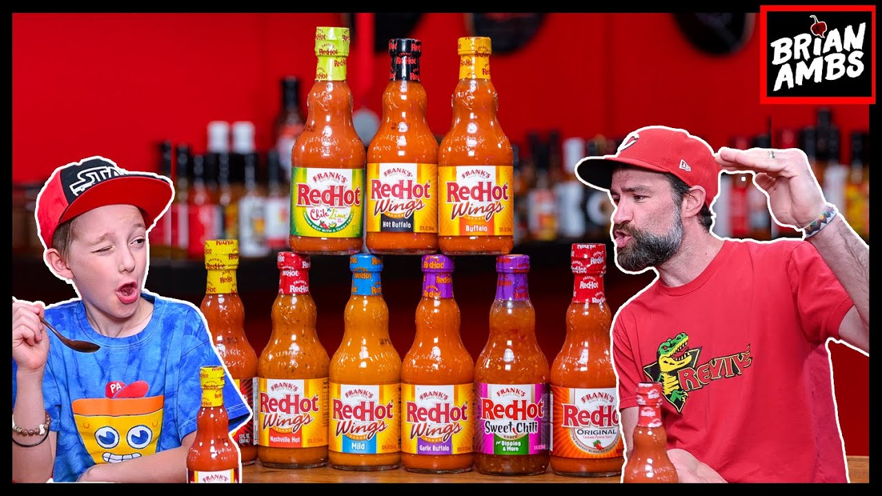 10 Year Old  Vs. Entire FRANK'S RED HOT Line!