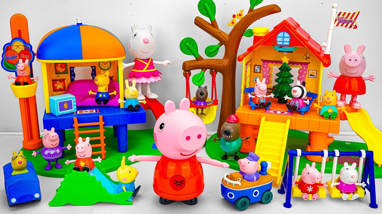 100 Minutes of Satisfying ASMR Unboxing 🌳 Adorable Peppa Pig Adventure Treehouse Playset Collection