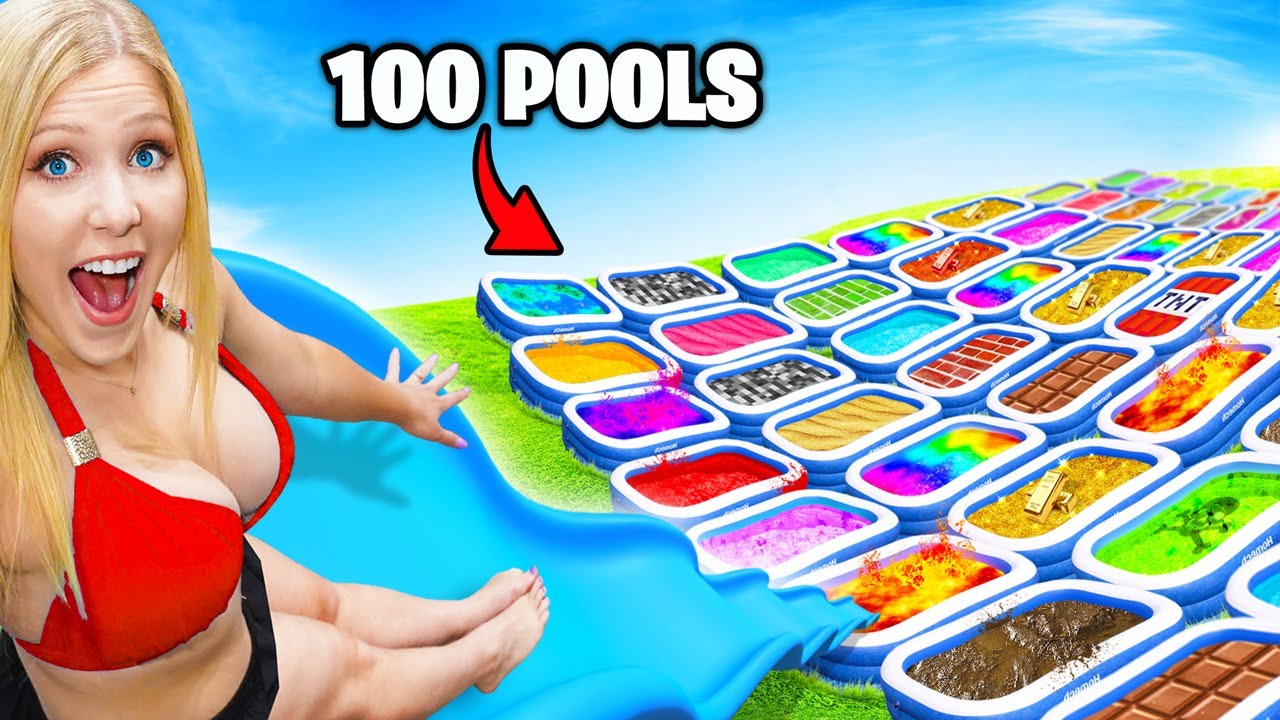 100 Mystery Pools but Only One Lets You Escape...