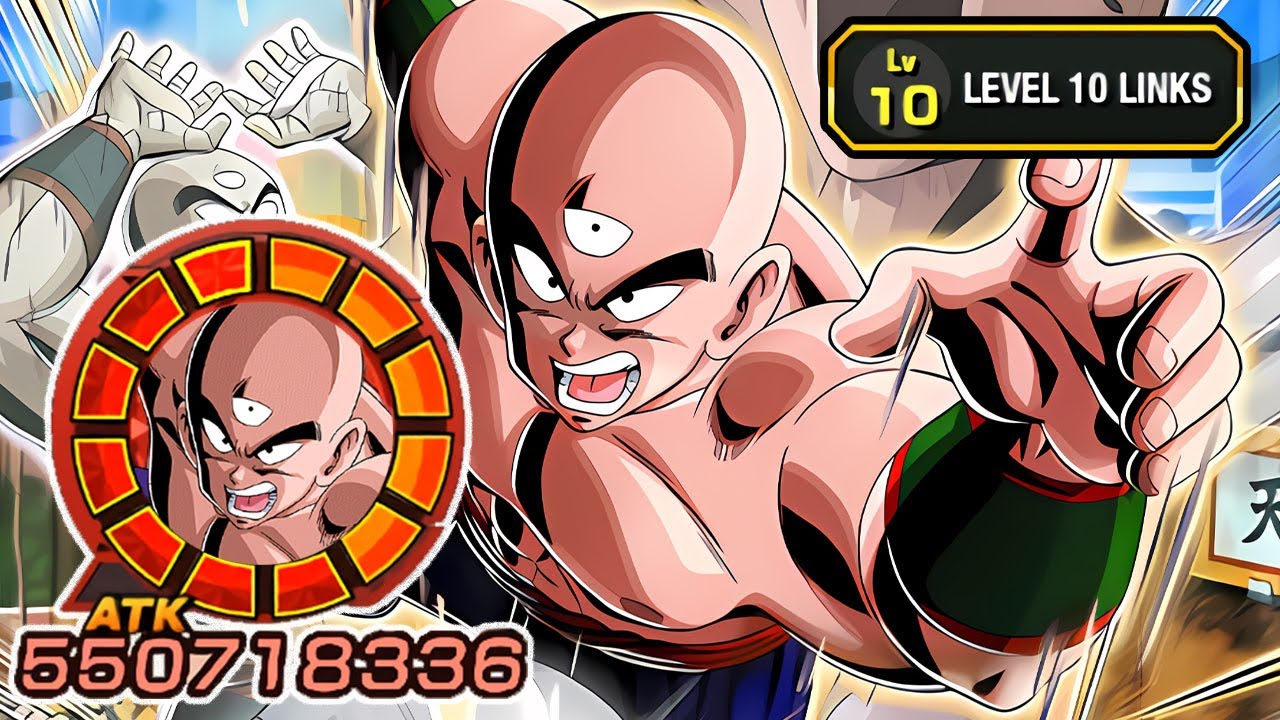 100% NEW STR LR TIEN LEVEL 10 LINKS!!!!!!!!! Dragon Ball Z Dokkan Battle