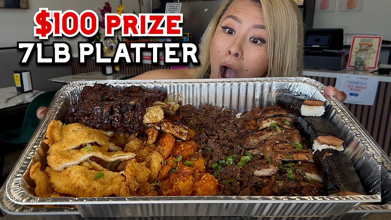 $100 PRIZE PLATTER - MOON GRILL IN ONTARIO, CA!! #RainaisCrazy