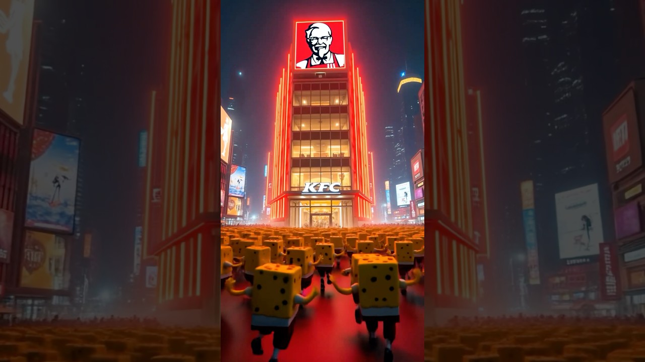 🍗100 Spongebobs in KFC