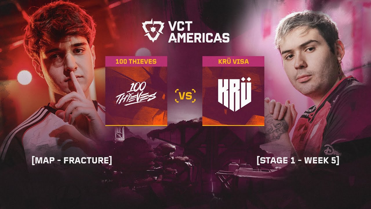 100 vs. KRU  - VCT Americas Stage 1 - Day 14 - Map 1